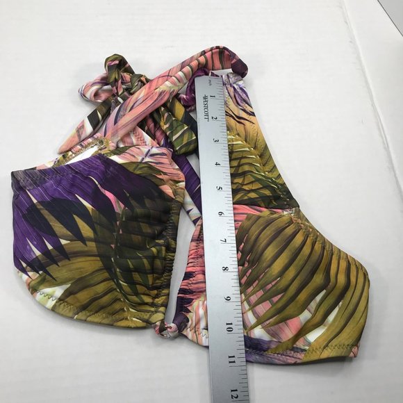 Shade And Shore Women's Sz. Medium 8-10 Tall Triangle Ring Detail Bikini Top New - Picture 12 of 14